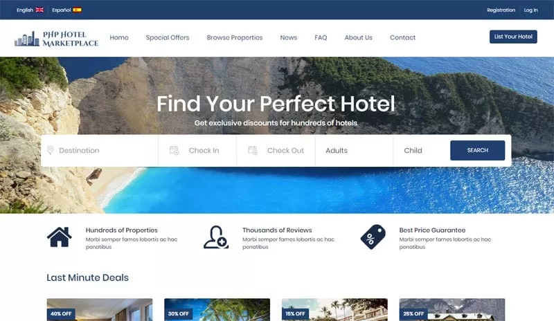 PHP Hotel Marketplace
